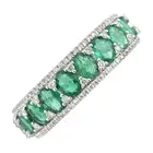 18ct gold emerald and diamond ring