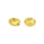 Two oval-shape yellow sapphires, 2.27ct