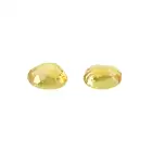 Two oval-shape yellow sapphires, 2.27ct