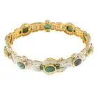 Emerald & diamond hinged bangle 