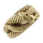 Mid 20th century 9ct gold ruby snake ring