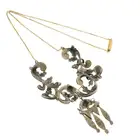 Turquoise & split pearl necklace