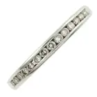 Platinum diamond half eternity ring