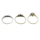 Three 9ct gold gem-set rings