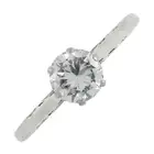 Diamond single-stone ring
