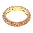 18ct gold orange sapphire band ring 