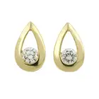 Diamond single-stone stud earrings