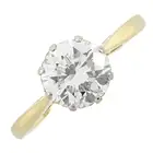 Diamond single-stone ring