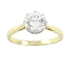 Diamond single-stone ring