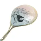 Danish silver & enamel dish; plus an enamel spoon (2)