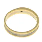 18ct gold diamond bicolour band ring