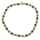 9ct gold sapphire & diamond bracelet 