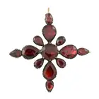 Georgian foil-back garnet brooch