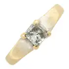 18ct gold diamond single-stone ring