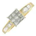 18ct gold diamond cluster ring
