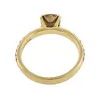 18ct gold 'brown' diamond & sapphire ring