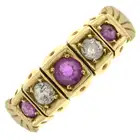 Early 20th century 18ct gold ruby & diamond ring