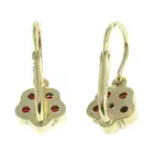 Garnet floral cluster earrings