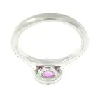 Platinum sapphire & diamond cluster ring