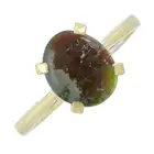 18ct gold ammolite triplet single-stone ring