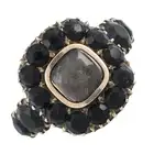 Georgian hairwork paste mourning ring