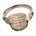 Georgian hairwork paste mourning ring