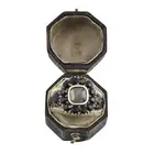 Georgian hairwork paste mourning ring