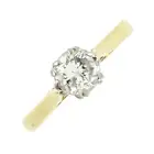 18ct gold diamond single-stone ring