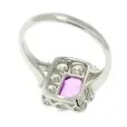 Pink sapphire & diamond cluster ring