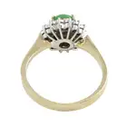Jade & diamond cluster ring