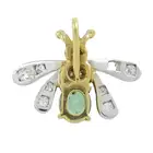Emerald & diamond insect pendant