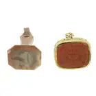 Two late 19th century & later gem fobs