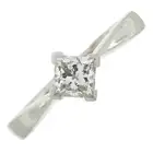 Platinum diamond single-stone ring