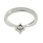 Platinum diamond single-stone ring