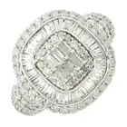 9ct gold diamond cluster dress ring