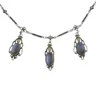 Arts and Crafts moonstone necklace, Harold Stabler
