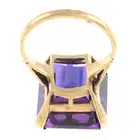 9ct gold synthetic sapphire single-stone ring