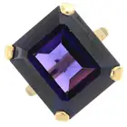 9ct gold synthetic sapphire single-stone ring
