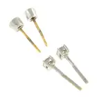 Two pairs of diamond stud earrings