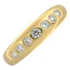 18ct gold diamond band ring