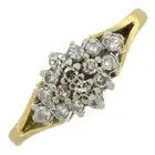 18ct gold diamond dress ring