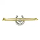 18ct gold diamond horseshoe brooch