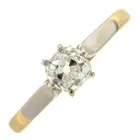 Diamond single-stone ring