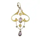 Early 20th century amethyst & seed pearl pendant