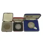 Two silver Anniversary medals, Northern Ireland Parliament, Selby Abbey; plus Falkland Islands...