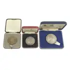 Two silver Anniversary medals, Northern Ireland Parliament, Selby Abbey; plus Falkland Islands...