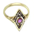 Ruby & diamond cluster ring