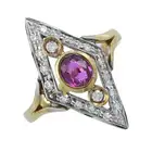 Ruby & diamond cluster ring