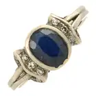Sapphire & diamond dress ring