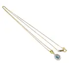 18ct gold sapphire & diamond pendant, with chain